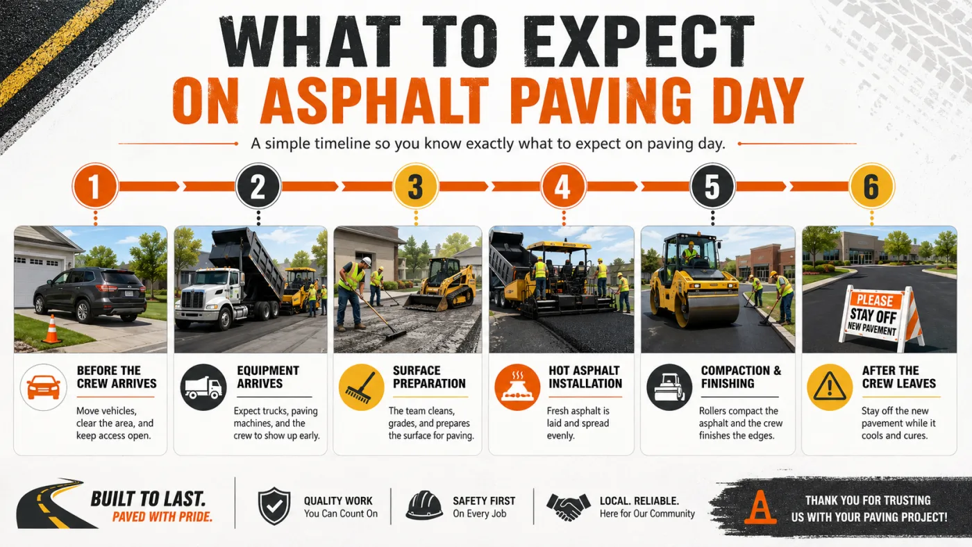 What to Expect on Asphalt Paving Day